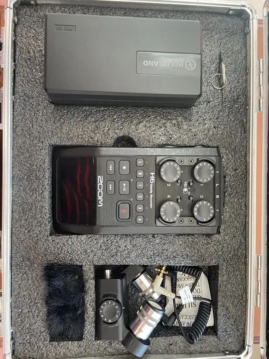 Kit gravação - Gravador Zoom H6 (Novo) + Microfones Hollyland Lark 150 + Case - Foto 3