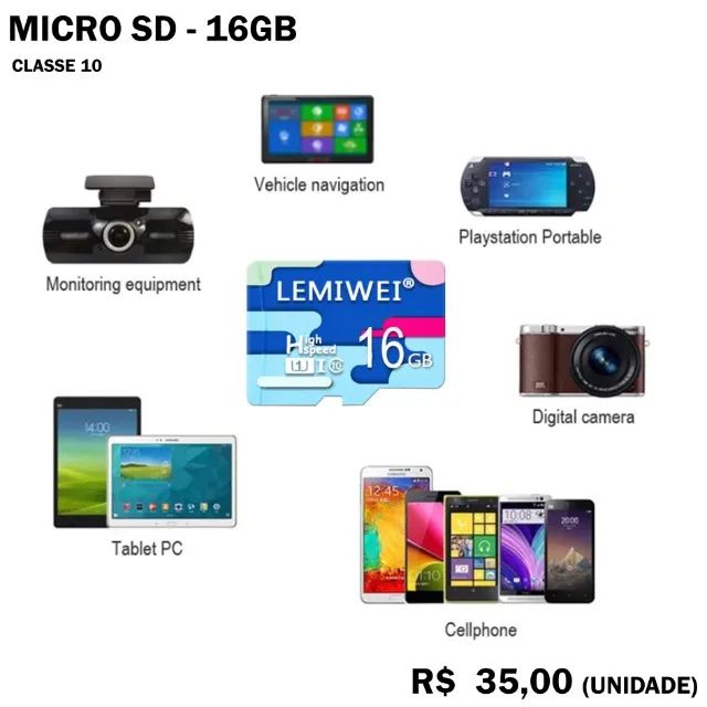 Cartão de Memória Micro SD 16gb