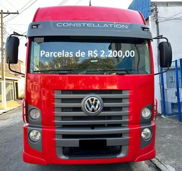 VW Constellation 24.280 2021 Baú de Alumínio Entrada mais Parcelas com Contrato de Serviço