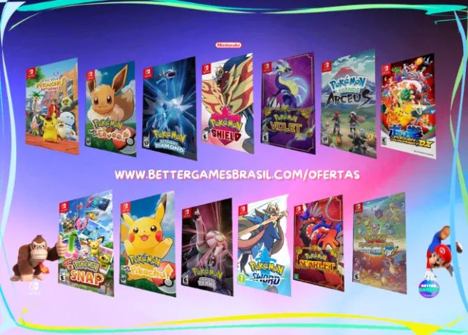 Pokémon Sword Violet Legends Shield Nintendo Arceus Eevee Pikachu Scarlet Pearl Diamond