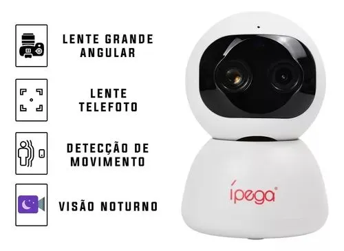 Câmera de Segurança IP com Visão Noturna e Audio