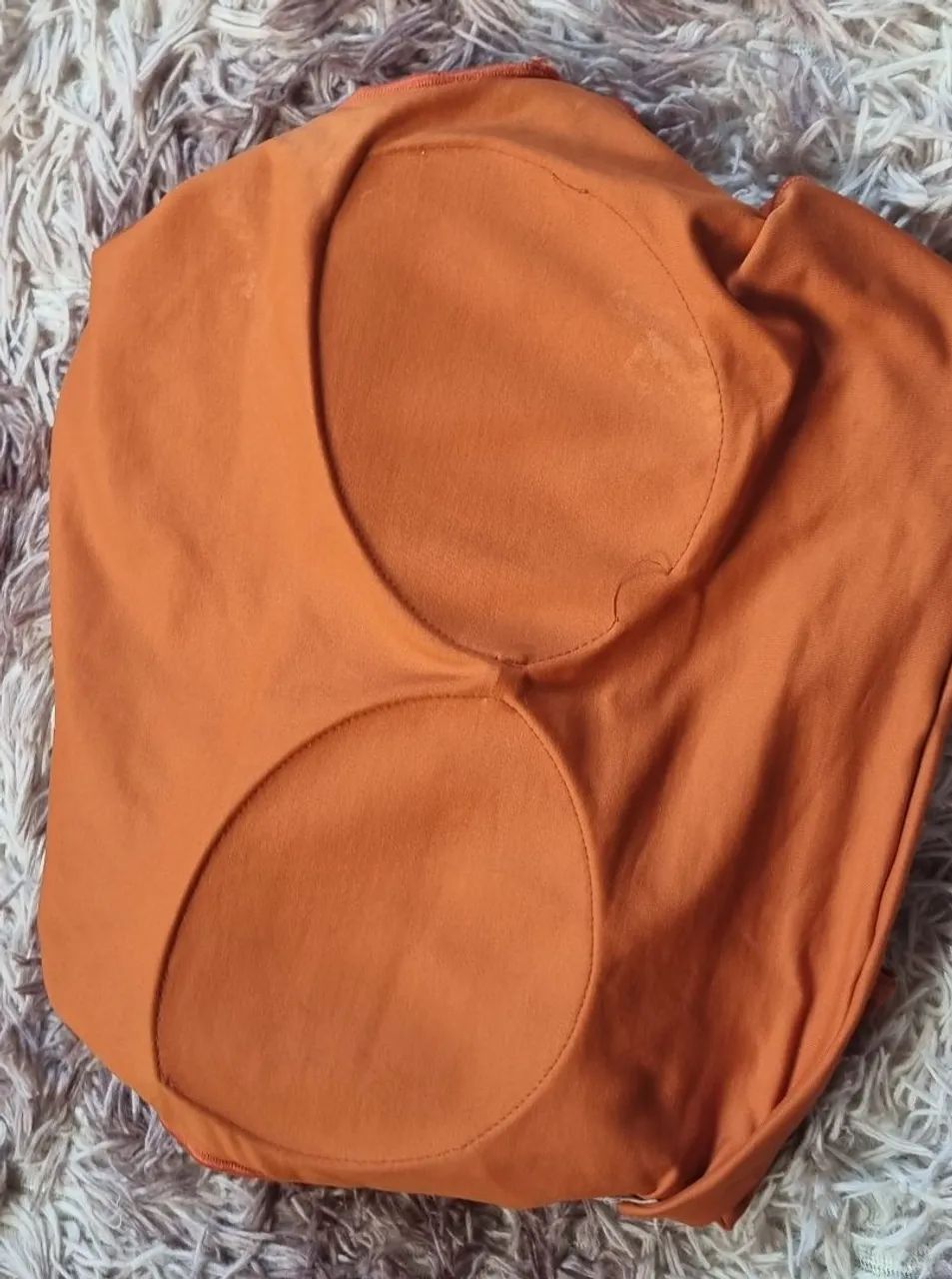 Cropped laranja com bojo e manga longa - Foto 5