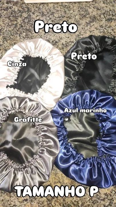 Toucas de cetim dupla face 