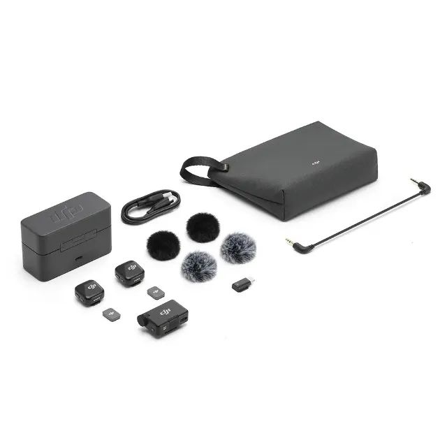 Microfone DJI Mic Mini (2 TX Microfone + 1 RX Receptor + 1 Case de carregamento) Novo - Foto 3