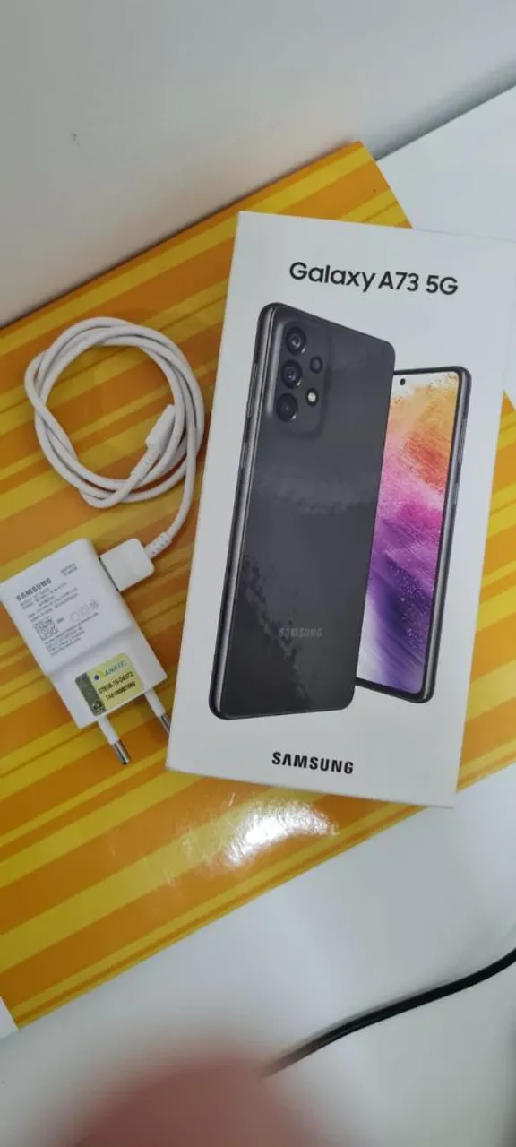 Smartphone Samsung A73 - 5G - 128GB, Semi-novo - Manual - Acessórios - NF - Caixa