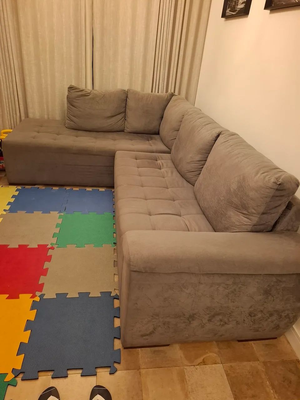 Reduzi Aceito oferta Sofá de Canto Amplo com chaise - Foto 4