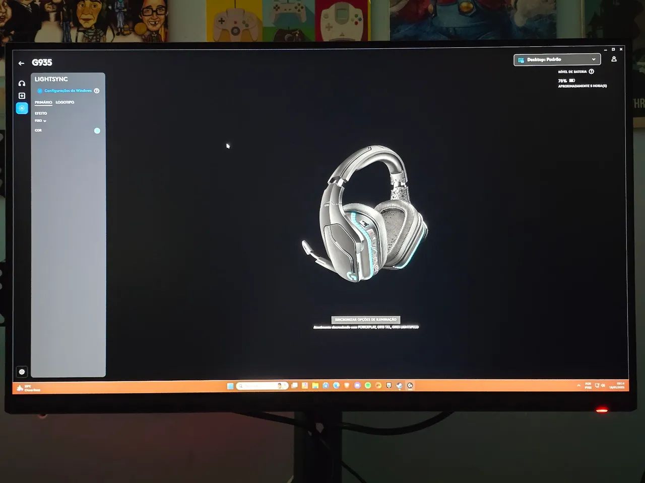 Headset Sem Fio Logitech G935 com NF e Garantia na Caixa - Foto 6