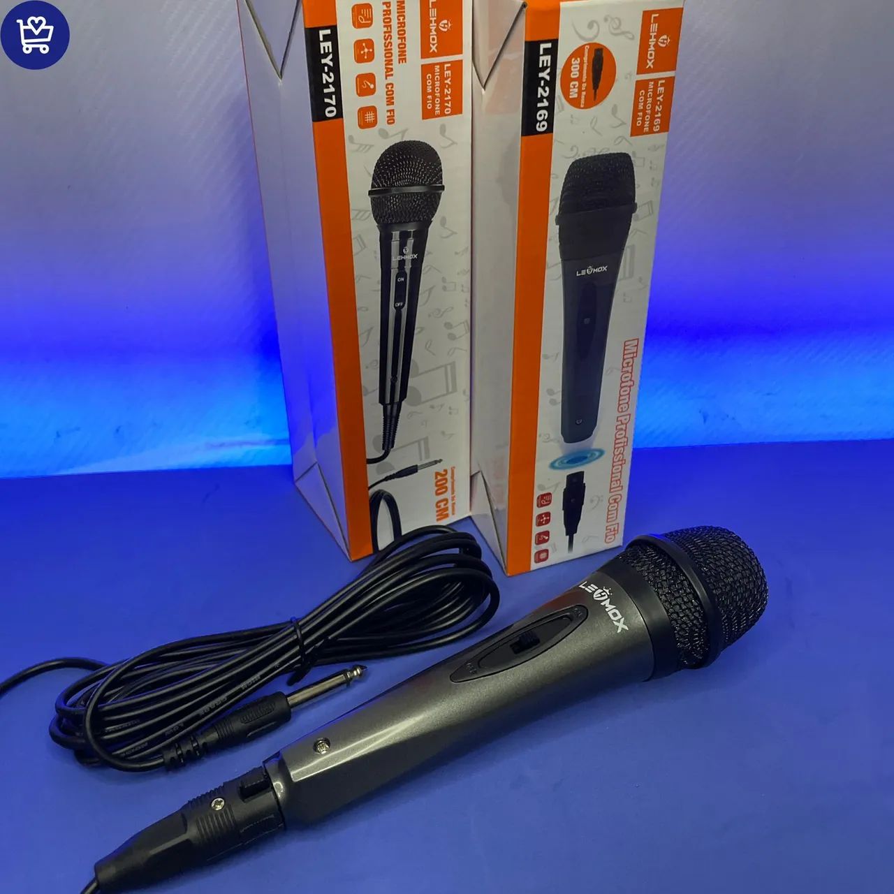Microfone Profissional com Fio LEHMOX LEY-2170 e LEY-2169 - Foto 2