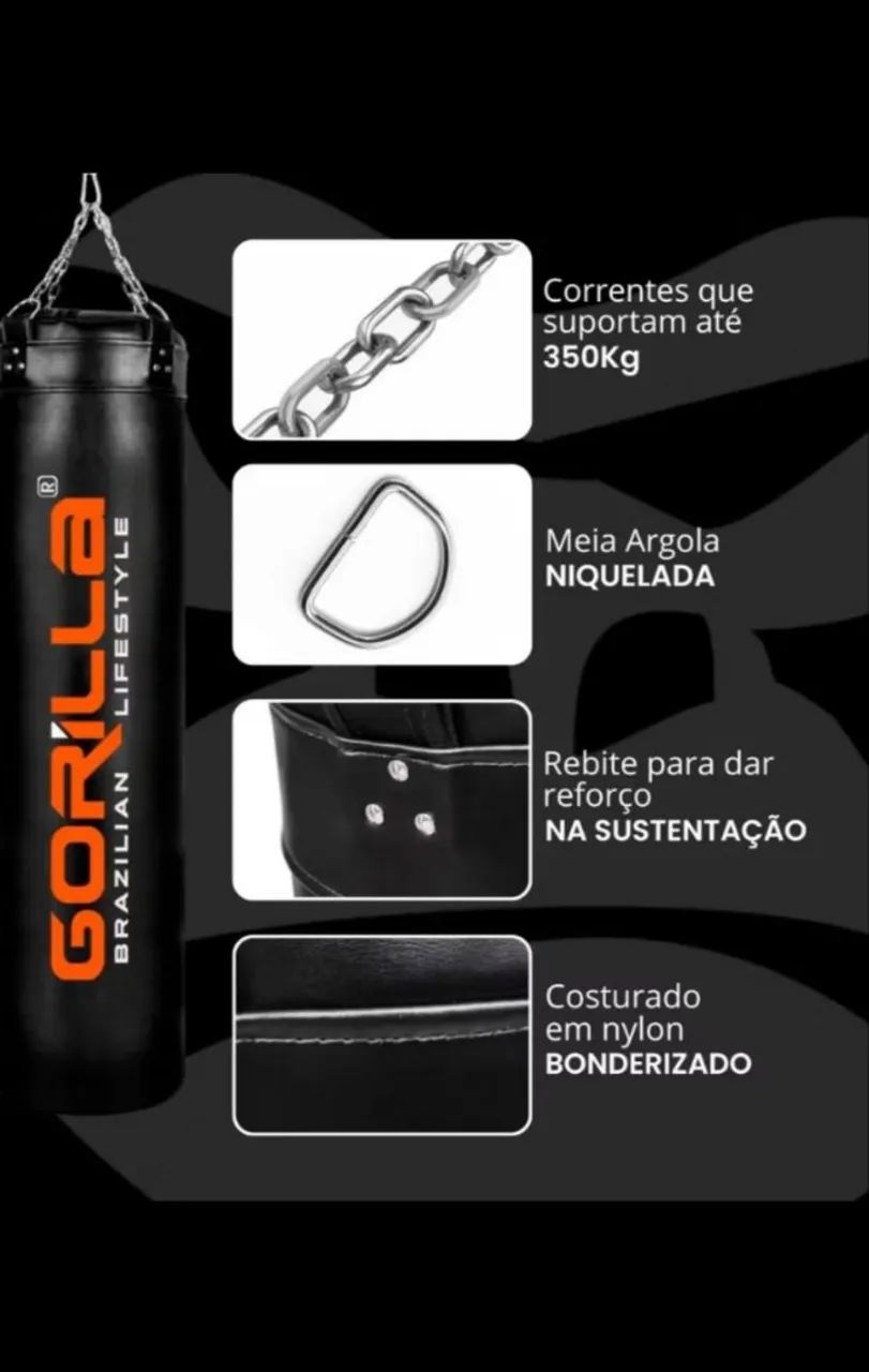 Saco de Pancada Gorilla 120cm - Foto 2
