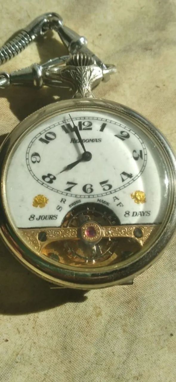 Relógio de Bolso Hedomas 8 Dias - Mecânico