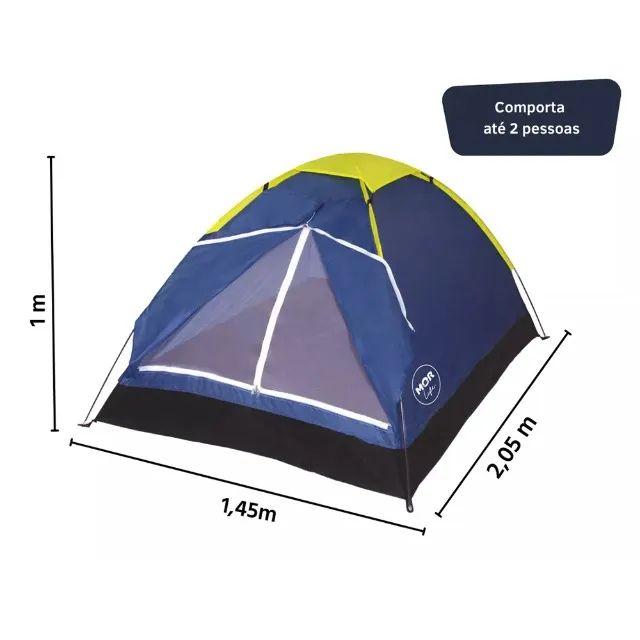 Barraca Acampamento 2 Pessoas Azul - Foto 3