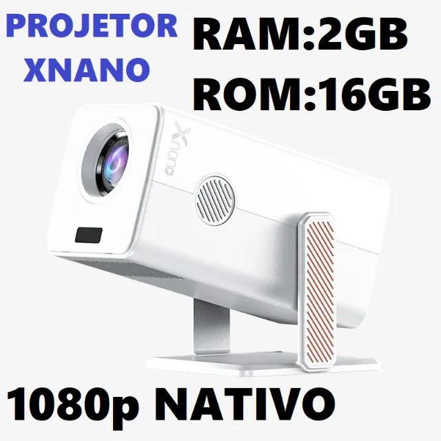 Projetor Xnano HM103-A - 2GB/16GB - Full HD 1080P Nativo
