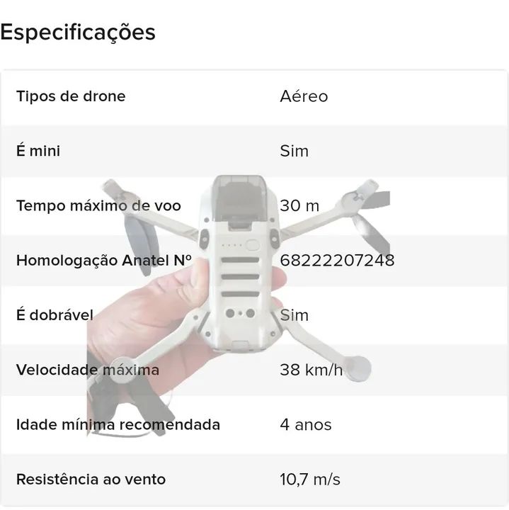 Drone da DJI mini 2 Se