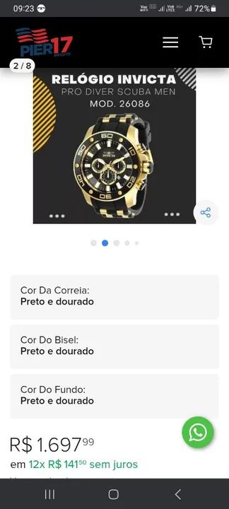 RELÓGIO INVICTA PRO DIVER  - Foto 3