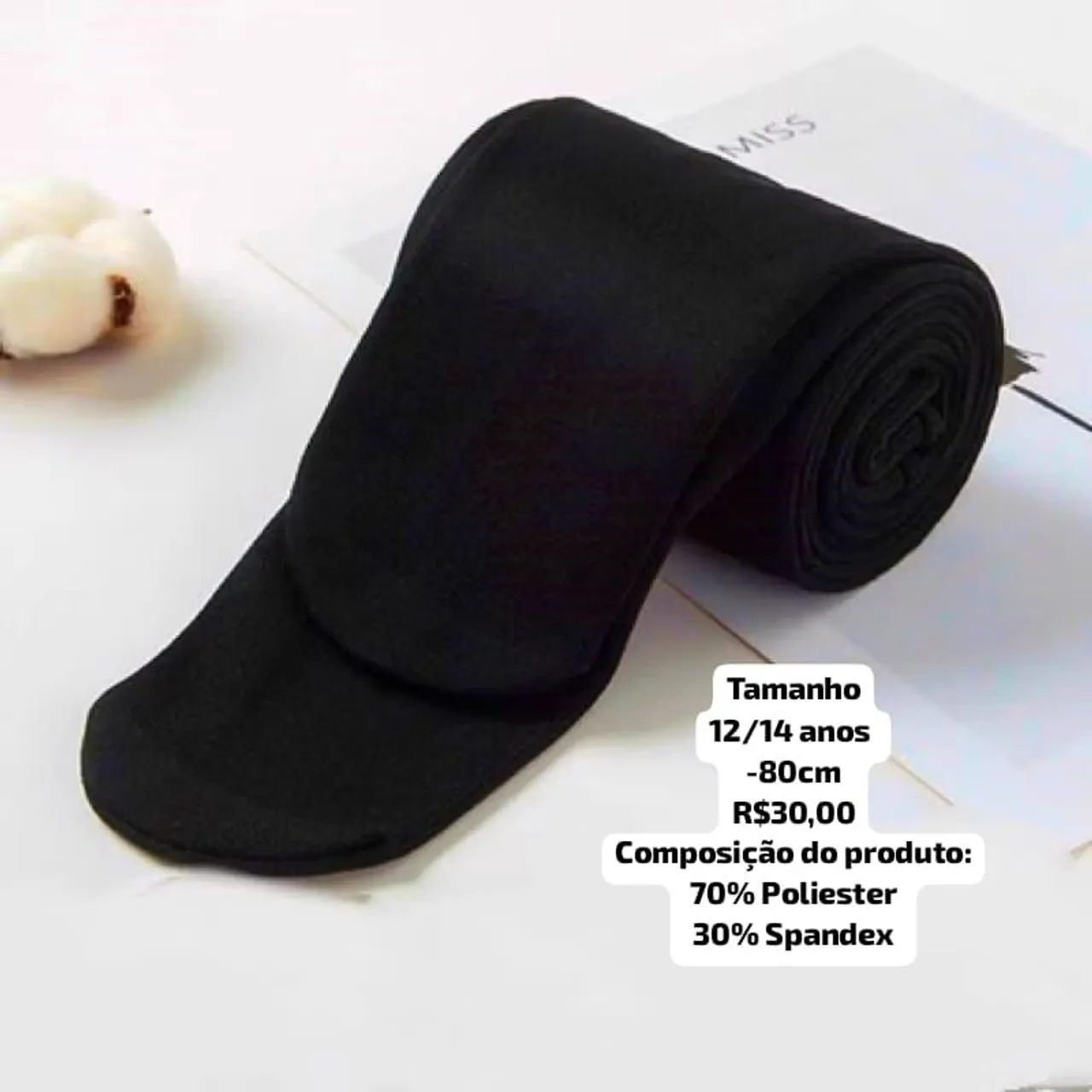 Meias calça tipo grossa para meninas 12/14 anos