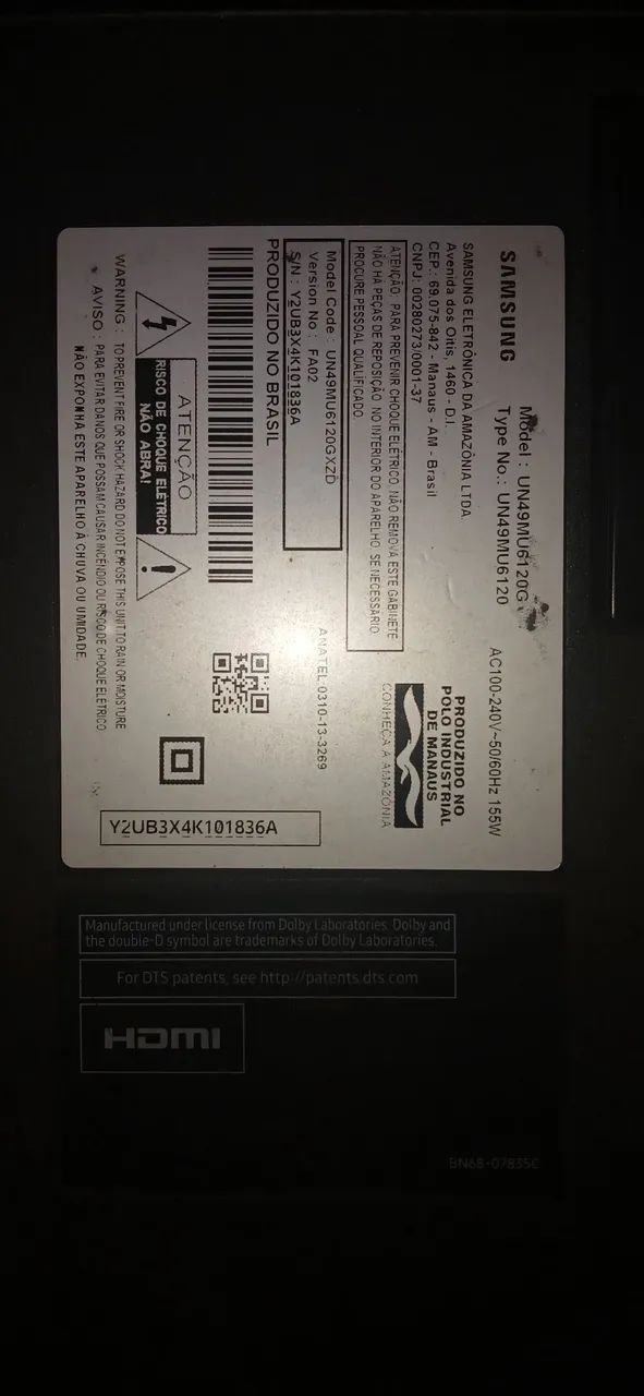 Smartv Samsung 49 retirada de peças  - Foto 4