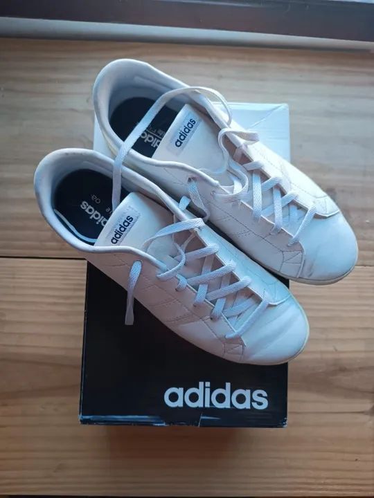 Tênis Adidas Advantage Clean Branco  - Foto 3