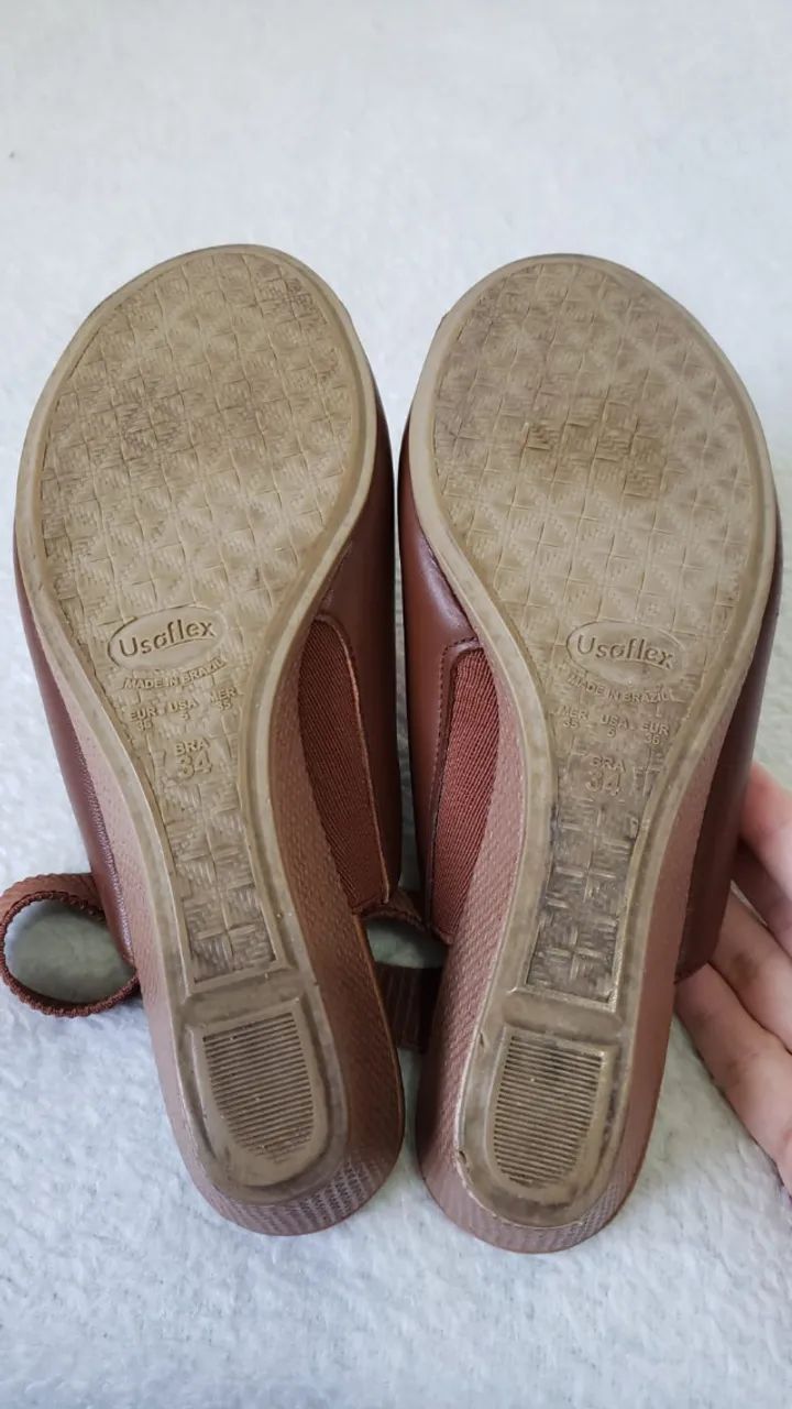 sandália usaflex marrom tamanho 34 - Foto 3