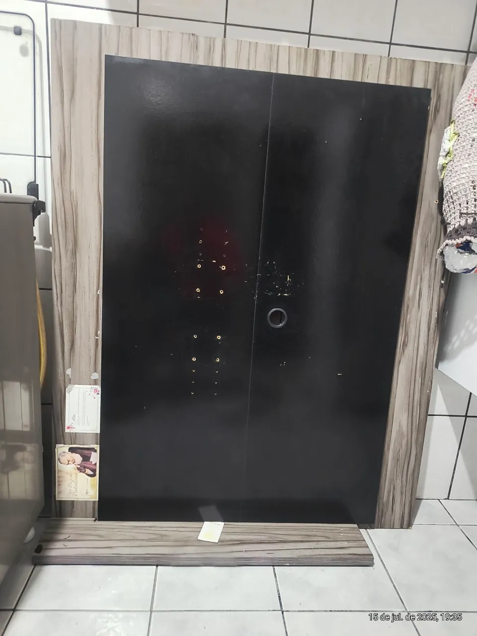 Suporte para TV - Madeira e Preto