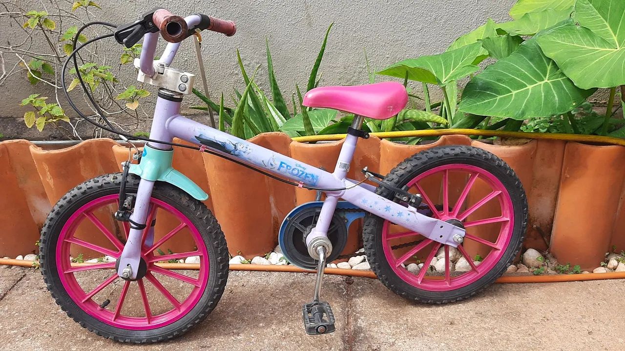Bicicleta Frozen Infantil