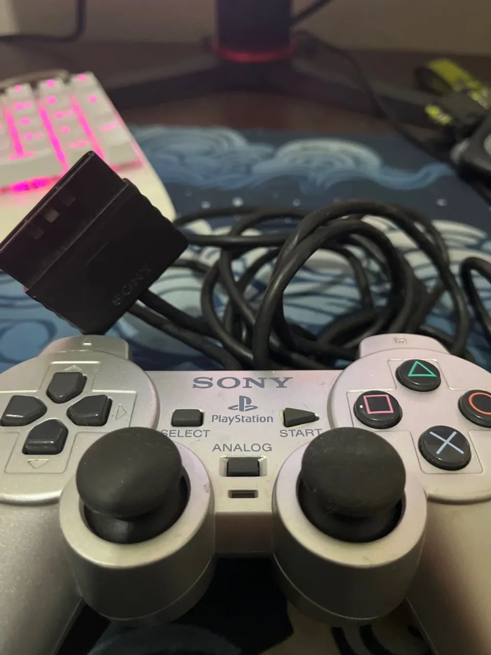 Controle Playstation 2 - Original Sony Prata e Preto - Foto 3