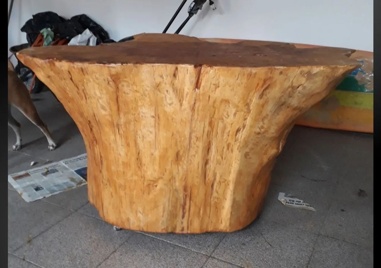 Mesa de centro rústica em madeira maciça  - Foto 2
