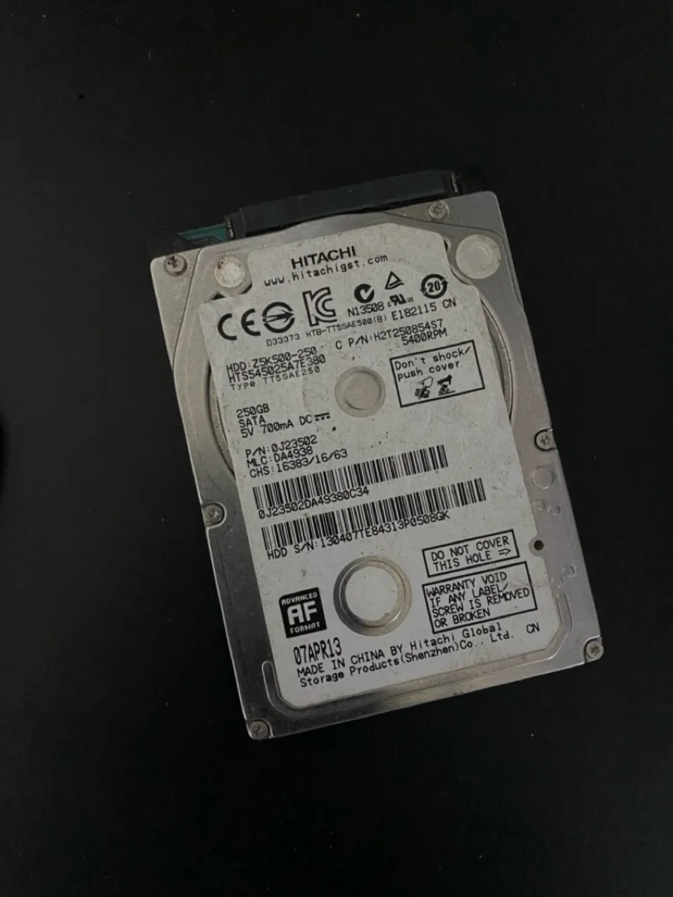 HD 250GB em bom estado funcionando perfeitamente