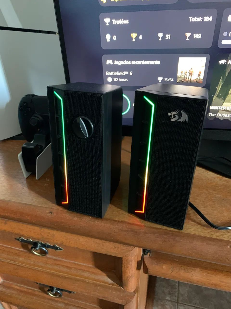 Caixa de Som Gamer Redragon Calliope RGB Preto - GS580 - Foto 2