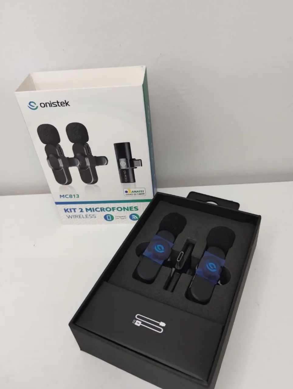 Kit 2 Microfones tipo c Wireless MC813 - Sonistek - Foto 5