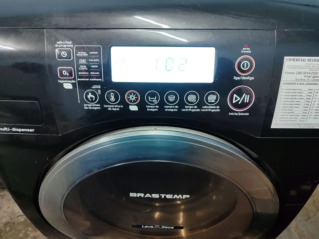 Máquina de lavar lava e seca Brastemp 
