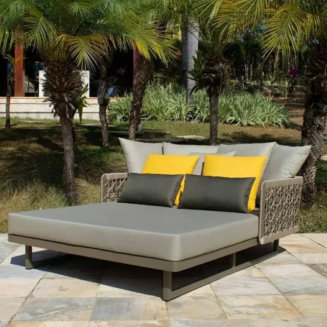 CHAISE QUADRADA DE CORDA NÁUTICA PARA PISCINA