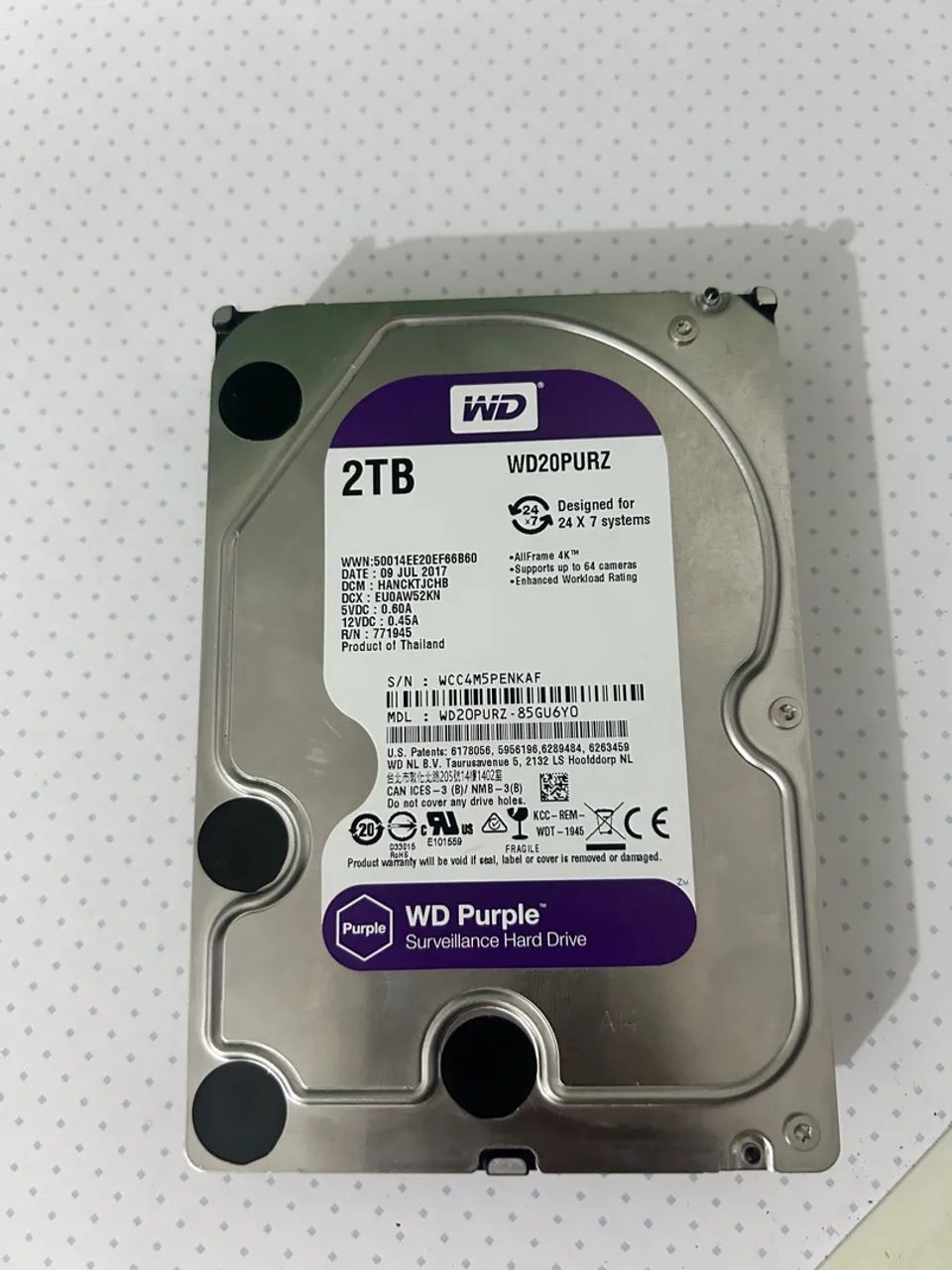 HD WD Purple 2TB para CFTV - Foto 2