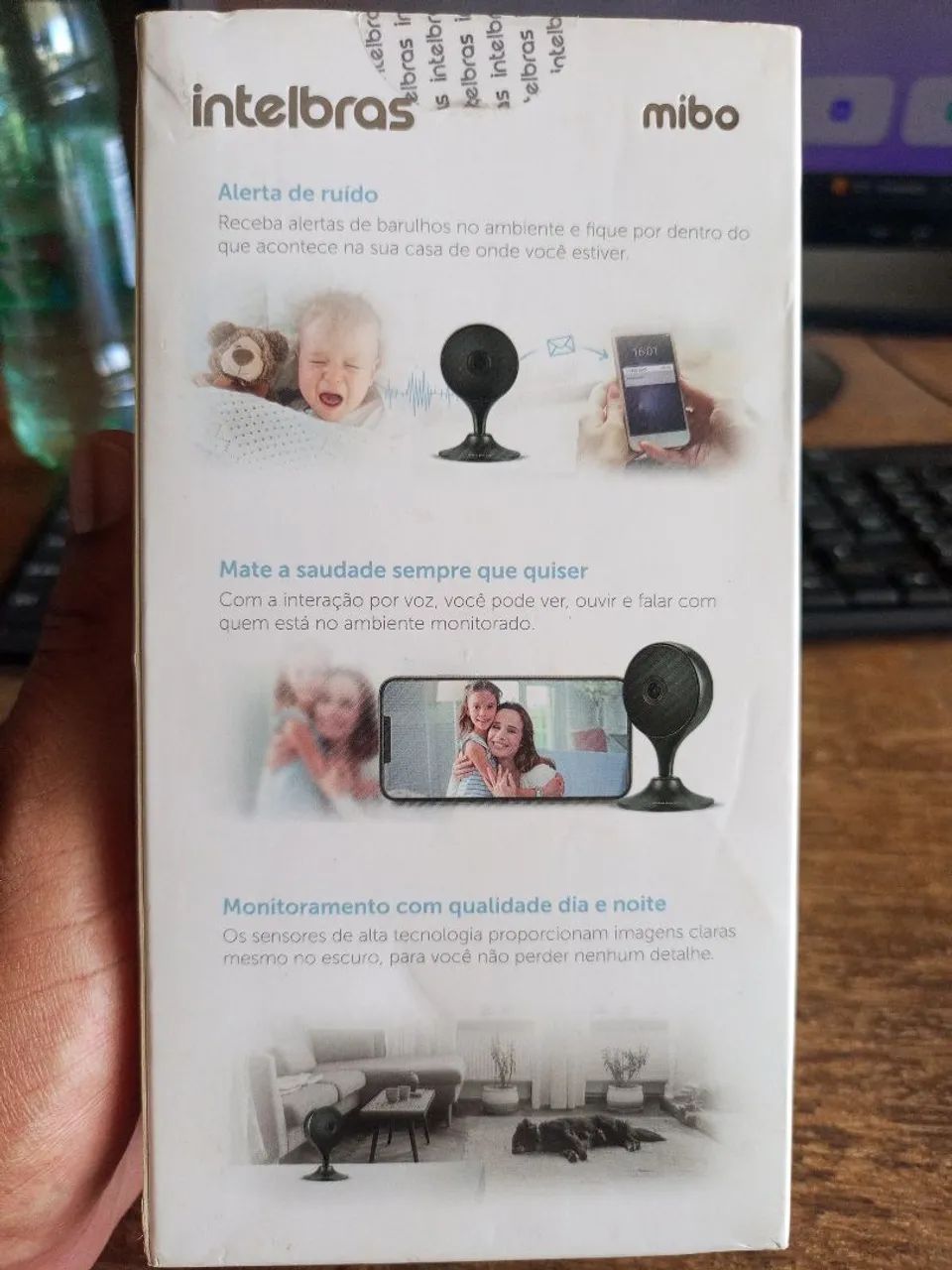 Câmera interna mibo Intelbras na caixa - Foto 4