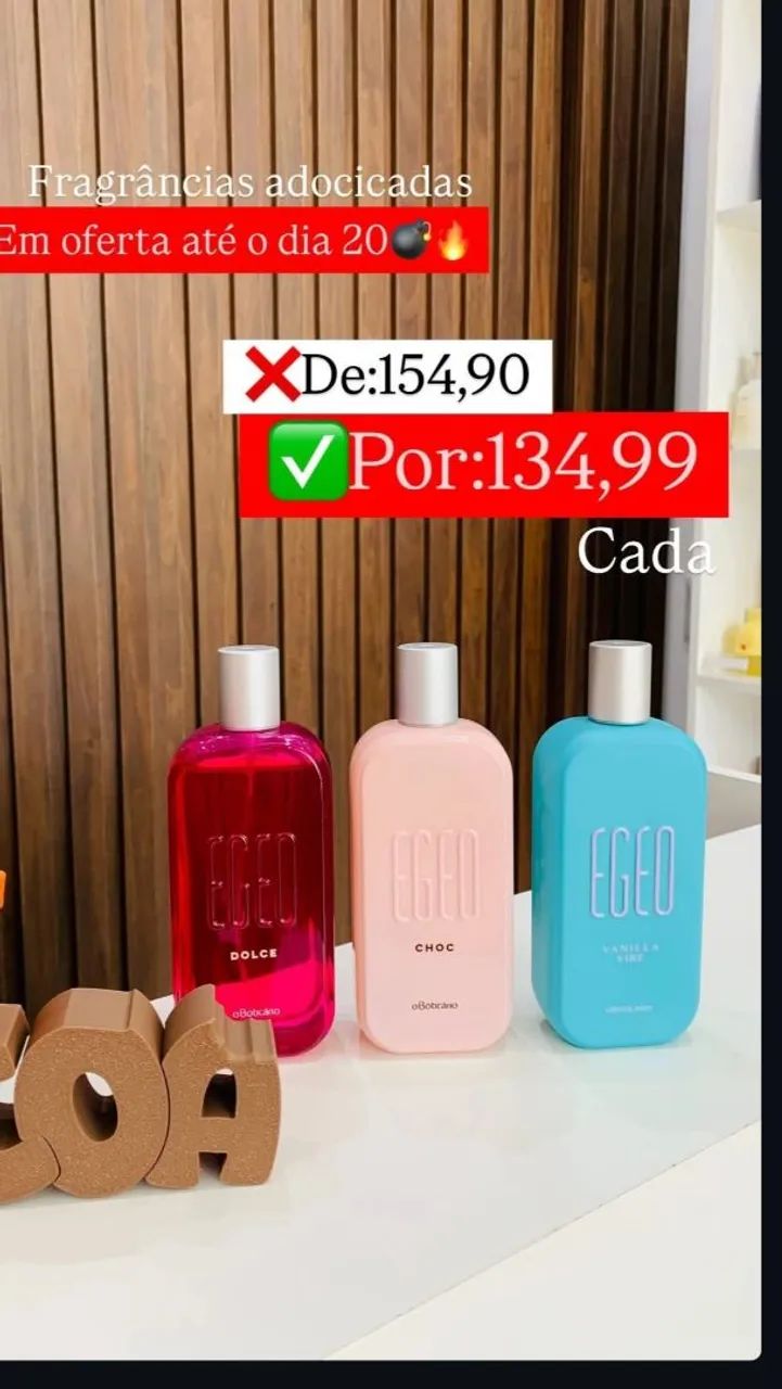 Perfumes O Boticário em promoção 