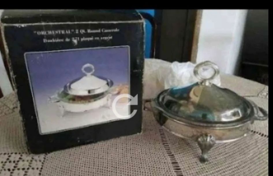 Conjunto de travessa de servir em prata - Foto 3