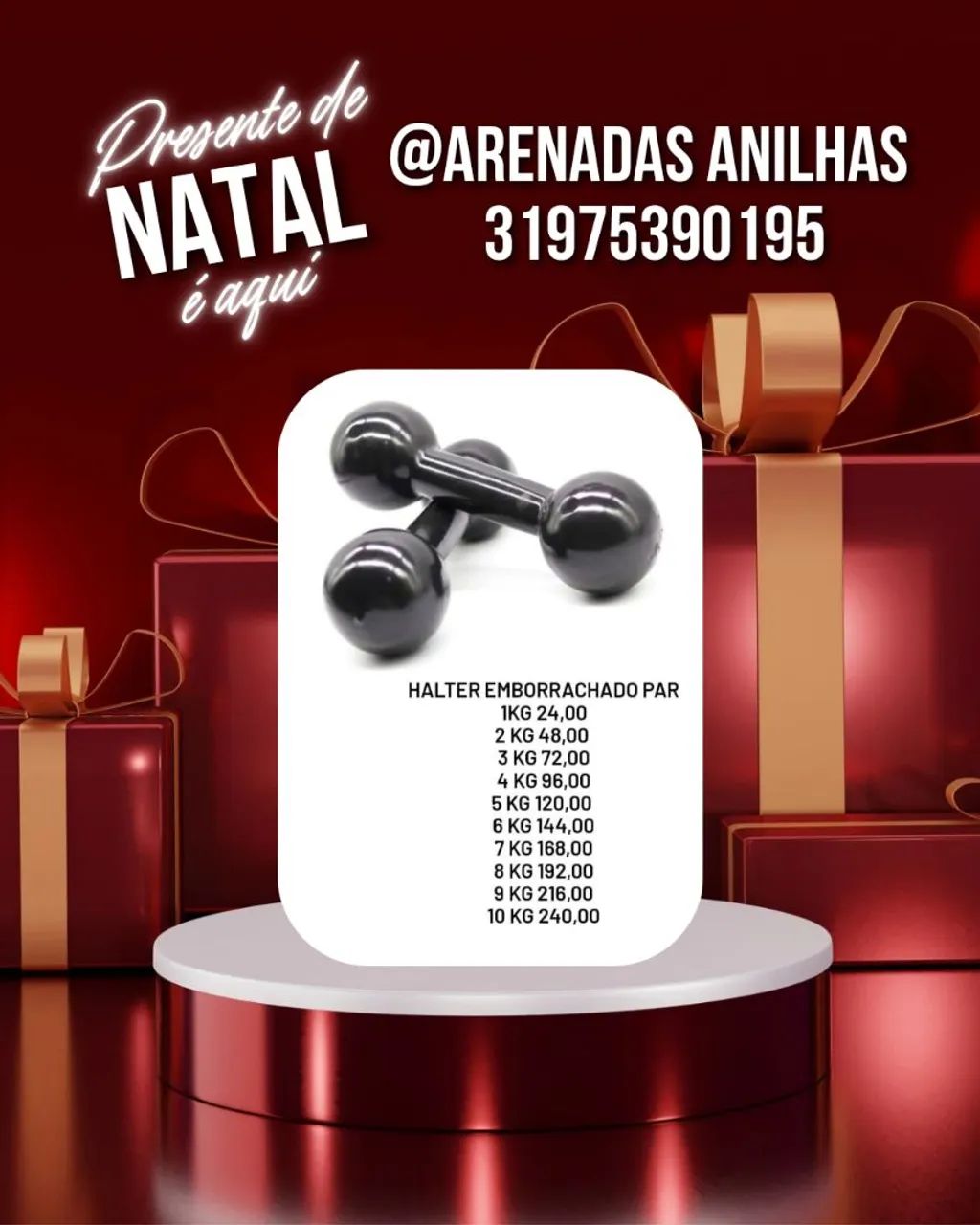 Presente de Natal - Halter emborrachado 