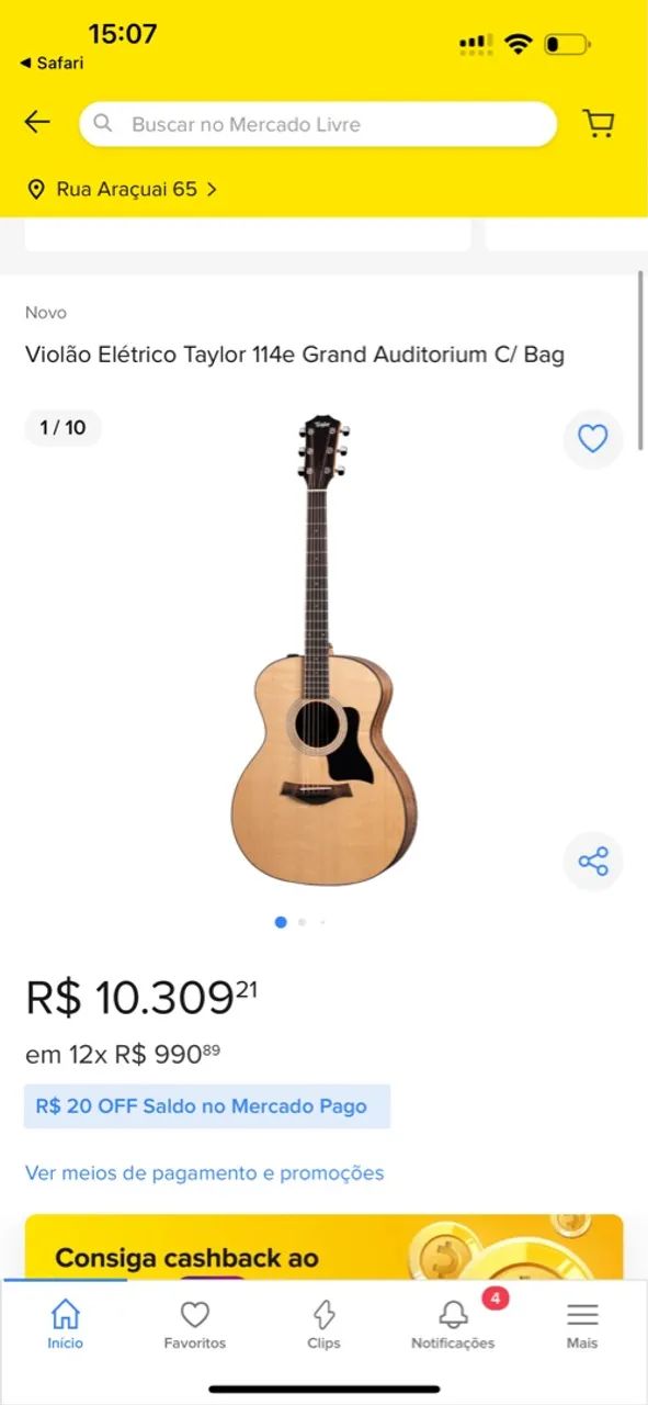Violão Taylor 114e  - Foto 3