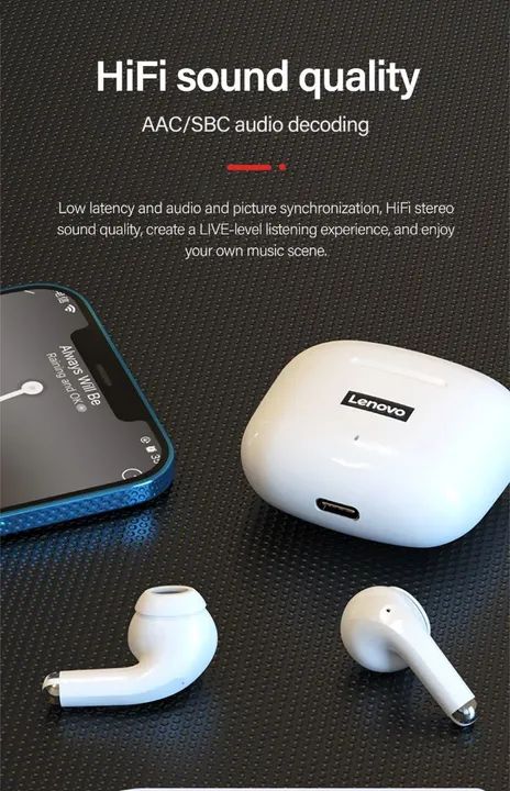Fone de ouvido Lenovo LP 40 Pro - Foto 3