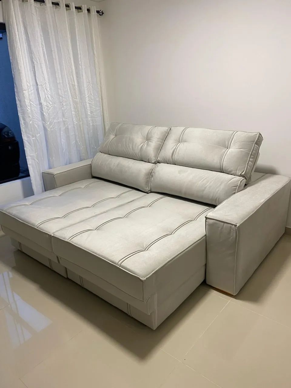 Estofado retrátil com molas ensacadas 