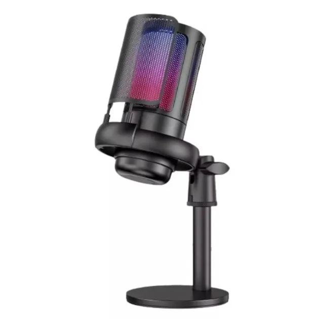 Microfone Gamer Condensador Profissional ME6S Rgb