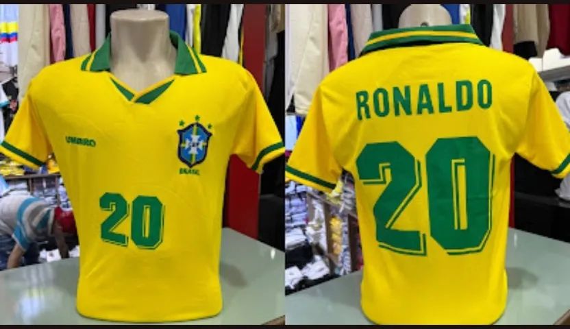 Camiseta Seleção Brasil retrô Ronaldo - Foto 2