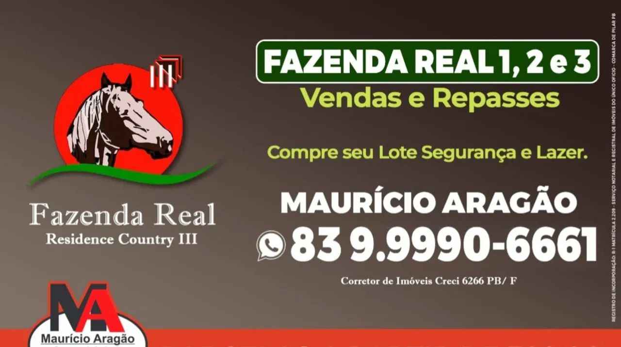 Repasses condomínio fazenda real 2 