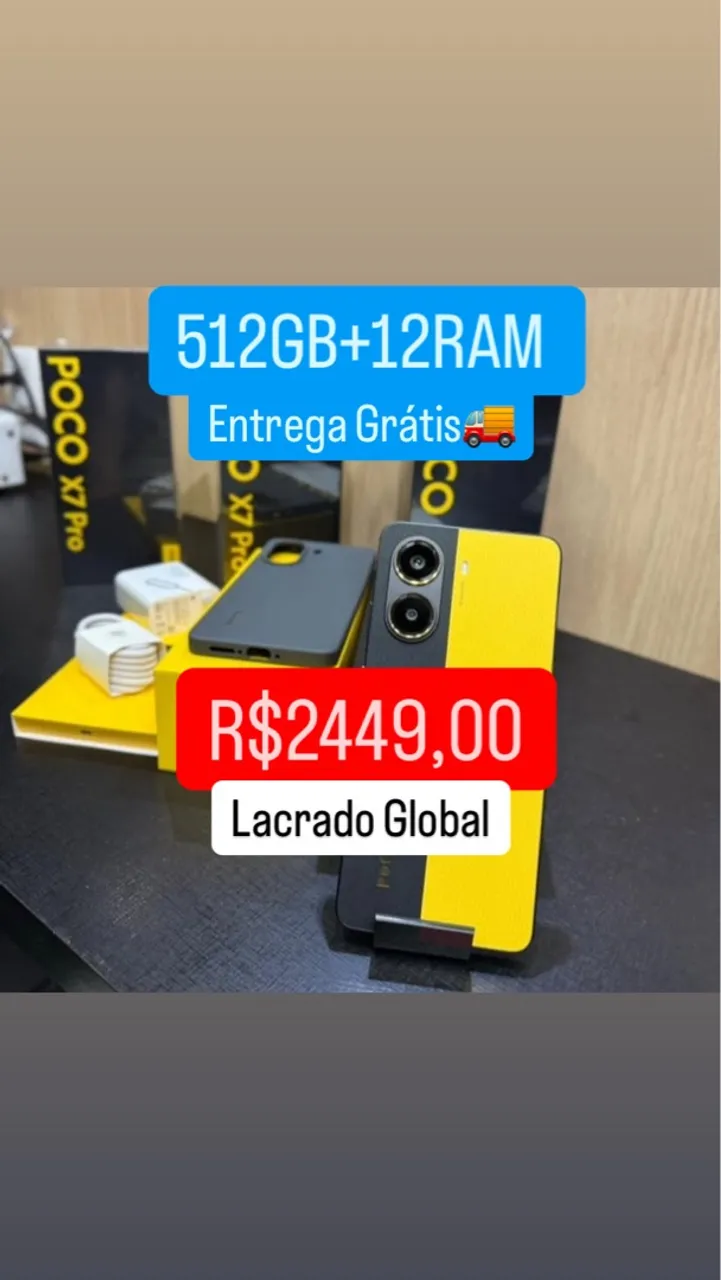 ***Poco X7 Pro (5G) 512/12 Novo Promoção Hoje
