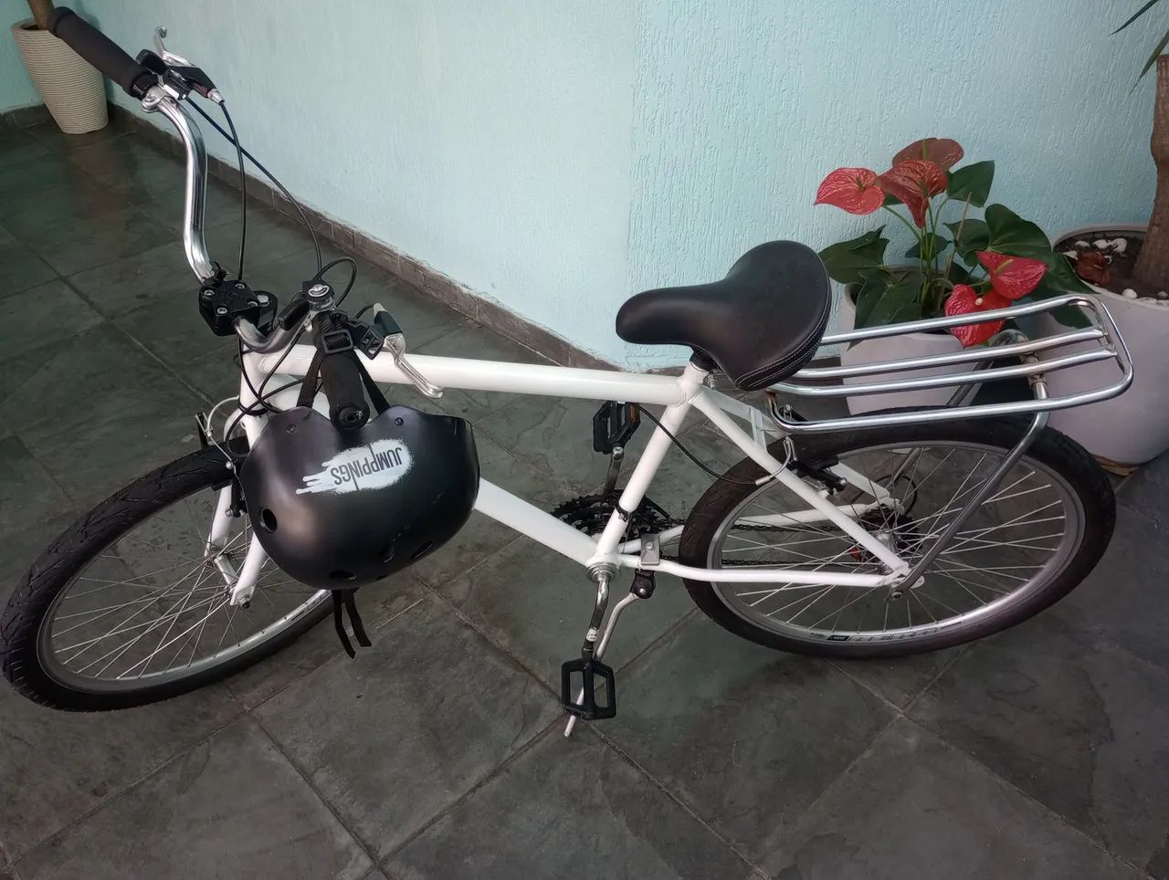 Bicicleta branca aro 26 - Foto 2