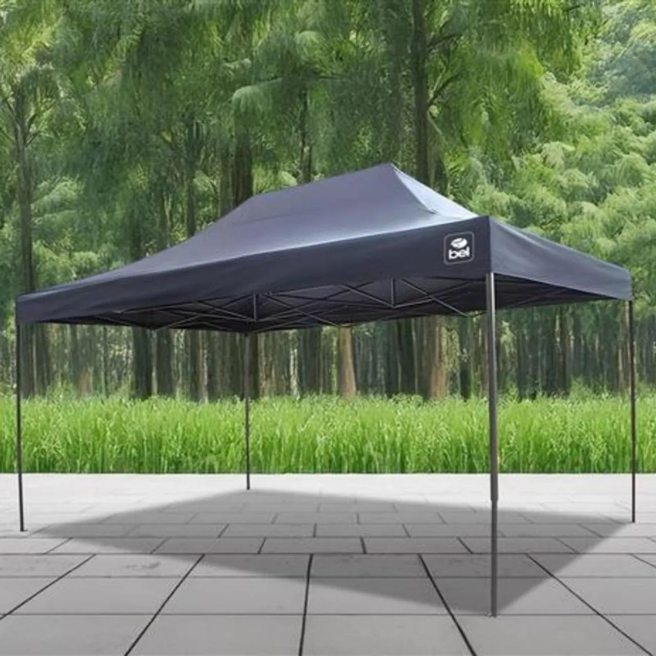 Tenda Gazebo Dobrável Pagoda King Size 3m x 4,5m Preta Bel