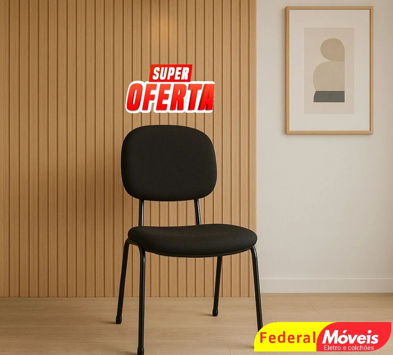 Cadeira Secretária Fixa para Escritório - Design simples e funcional!