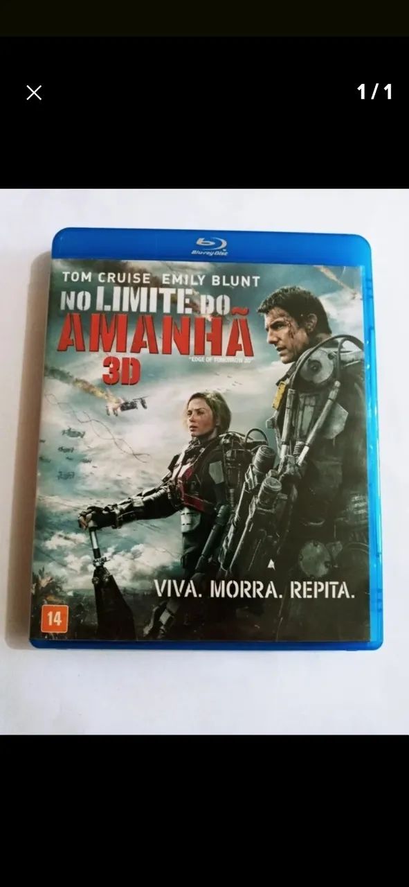 Blu-Ray 3D+ 2D No Limite do Amanhã com Luva Lenticular Duplo - Foto 2