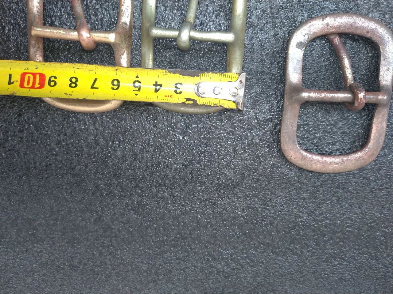 Fivelas canoinhas antigas usadas, 3 peças. - Foto 2