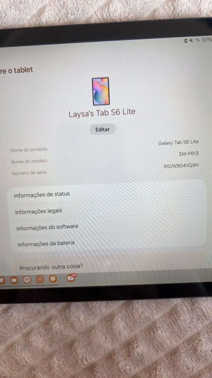 Tablet Samsung S6 lite ótimo estado  - Foto 4