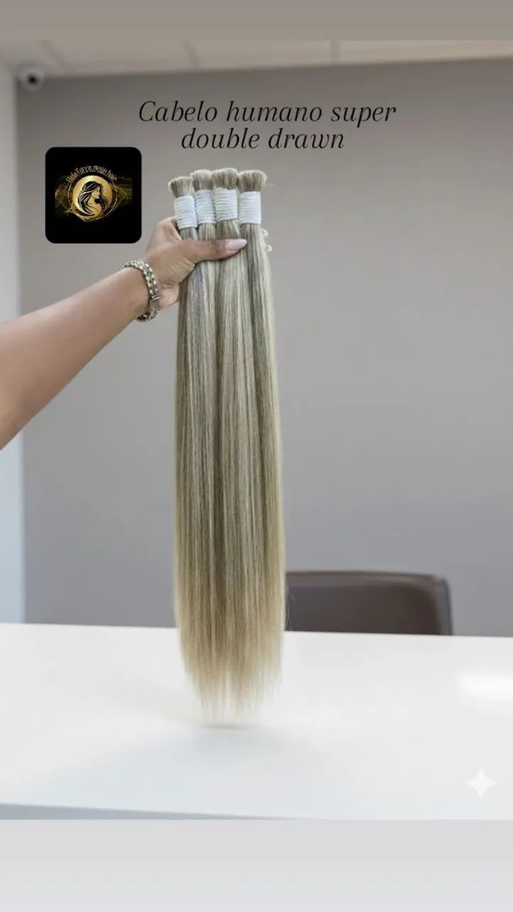 Cabelo humano double drawn 55cm  - Foto 3
